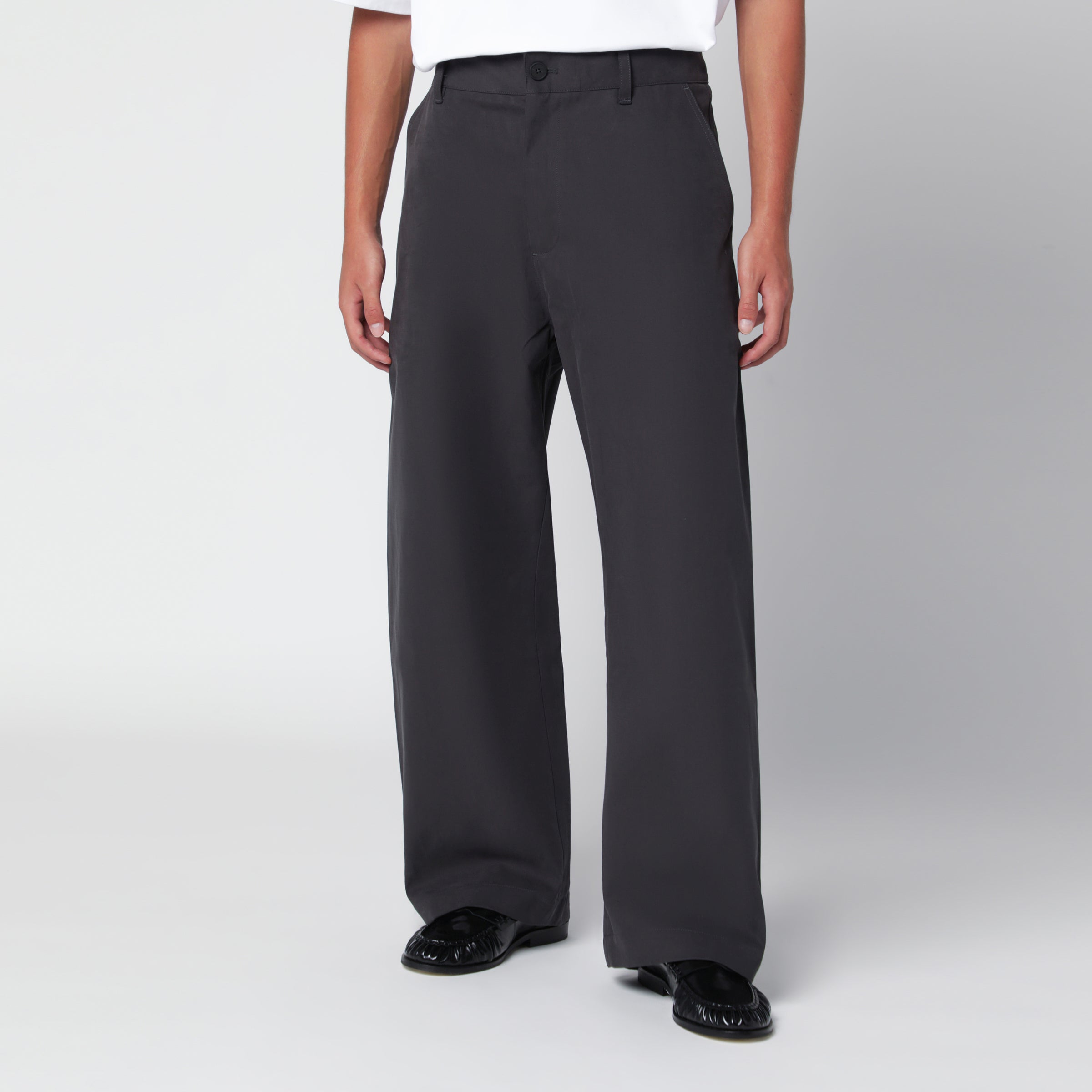 STUDIO NICHOLSON Minard brown cotton jeans | TheDoubleF