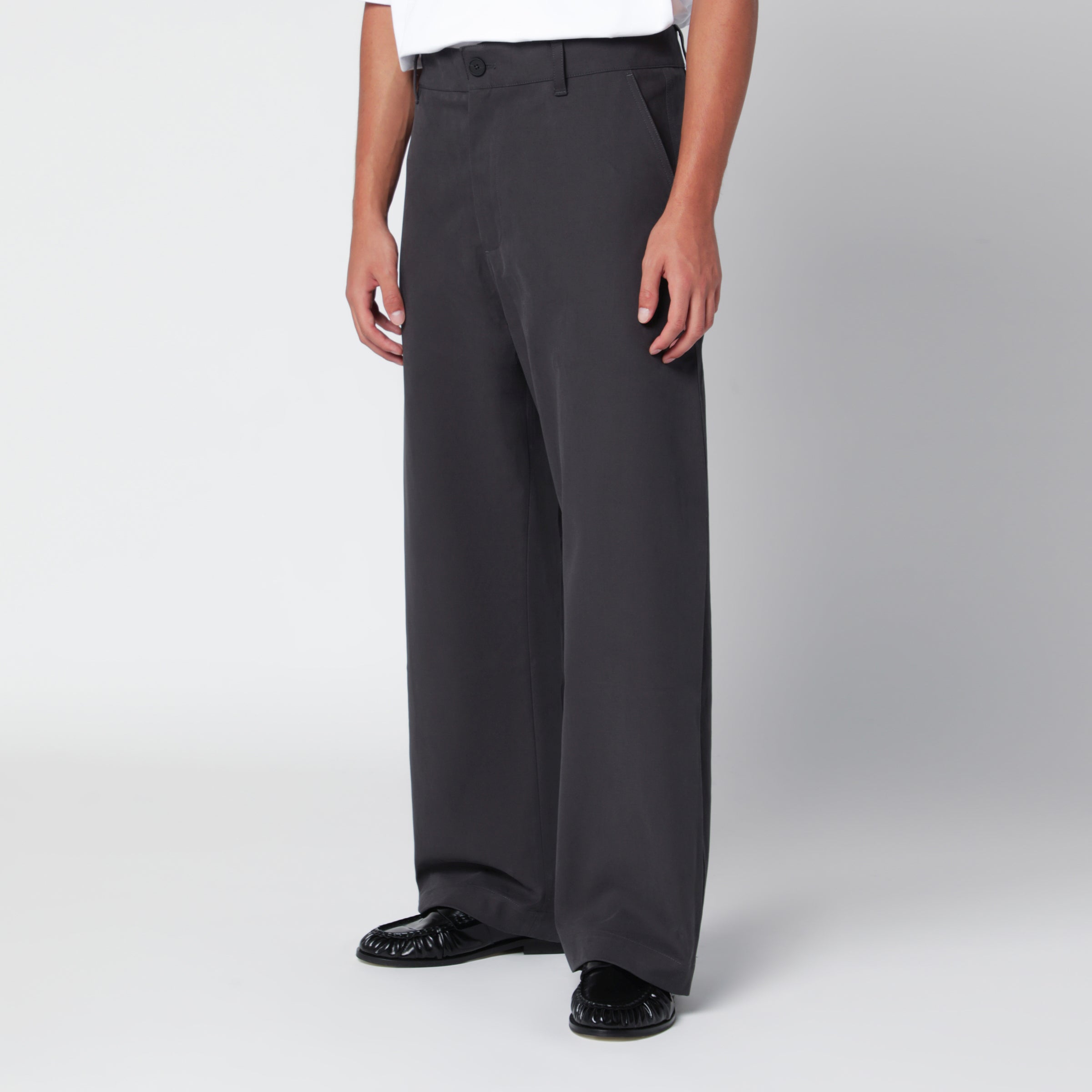 STUDIO NICHOLSON Minard brown cotton jeans | TheDoubleF