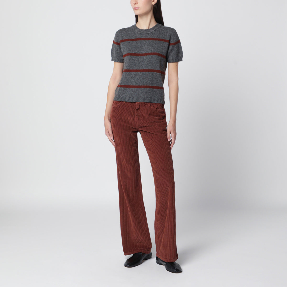 T-shirt Mini Andre Stripes Grey 21 in cashmere