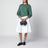 Maglia a righe blu navy/verde in cotone