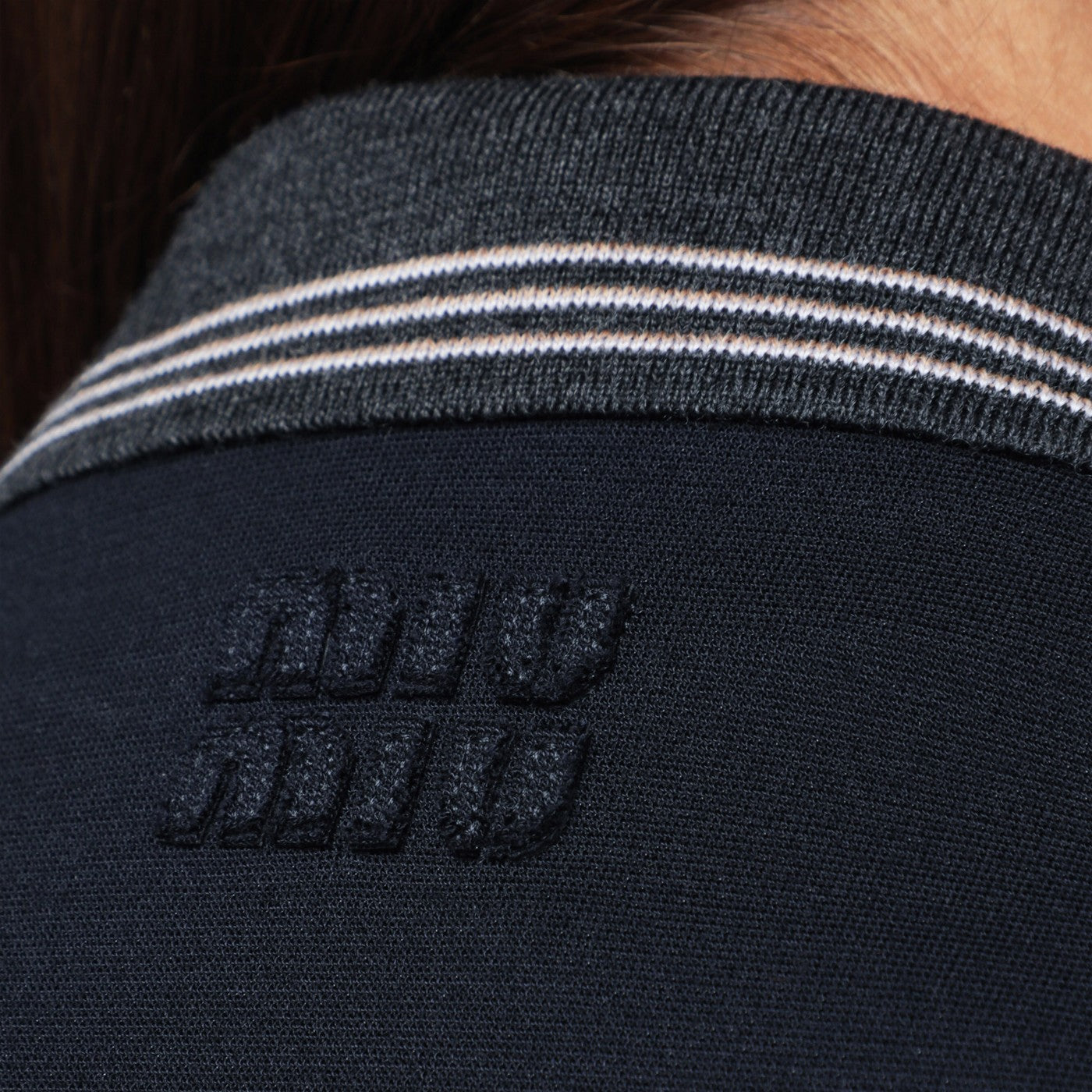 Felpa con zip antracite/blu