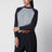 Felpa girocollo grigia/blu navy color block in cotone