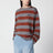 T-shirt a righe in jersey di cotone Ferro/Tabacco
