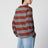 T-shirt rayé en jersey de coton Fer/Tabac