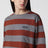 T-shirt rayé en jersey de coton Fer/Tabac