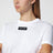 T-shirt in jersey bianca con logo