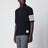 Navy blue cotton polo shirt