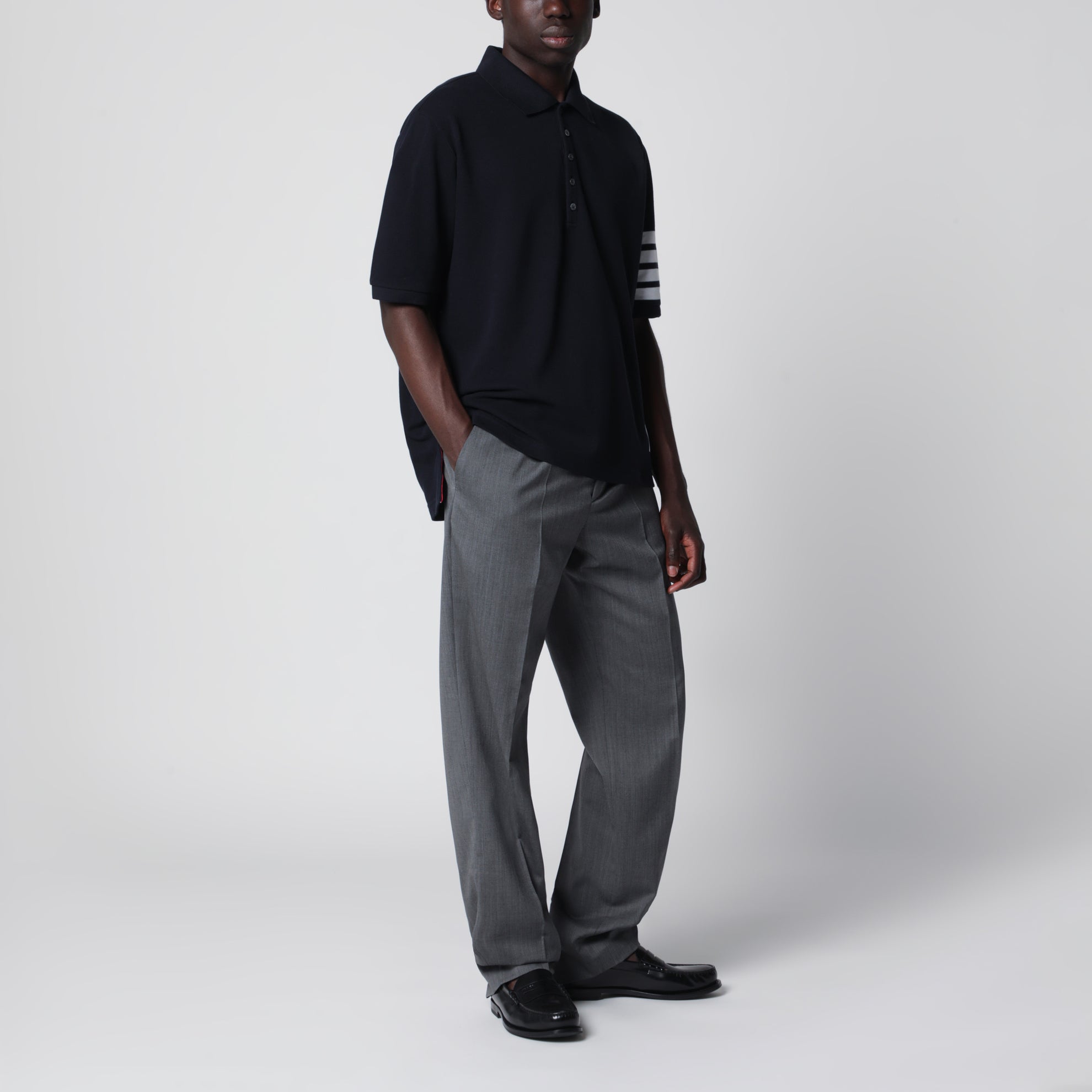 Polo blu navy in cotone