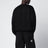 Black cotton sweatshirt with embroidered logo