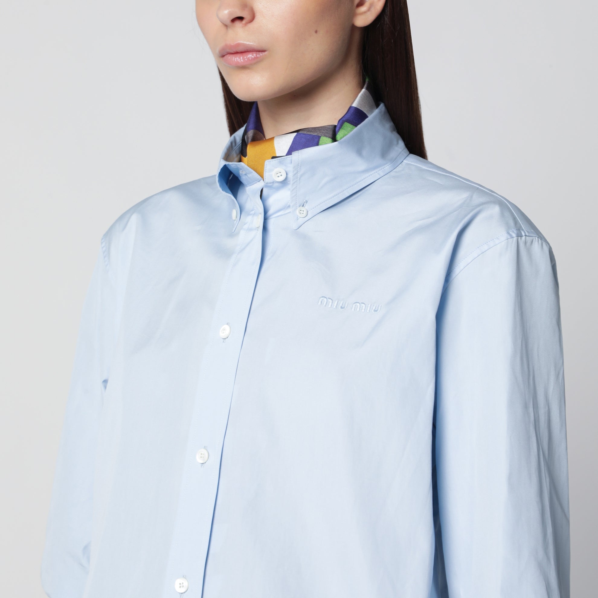 Light blue poplin shirt