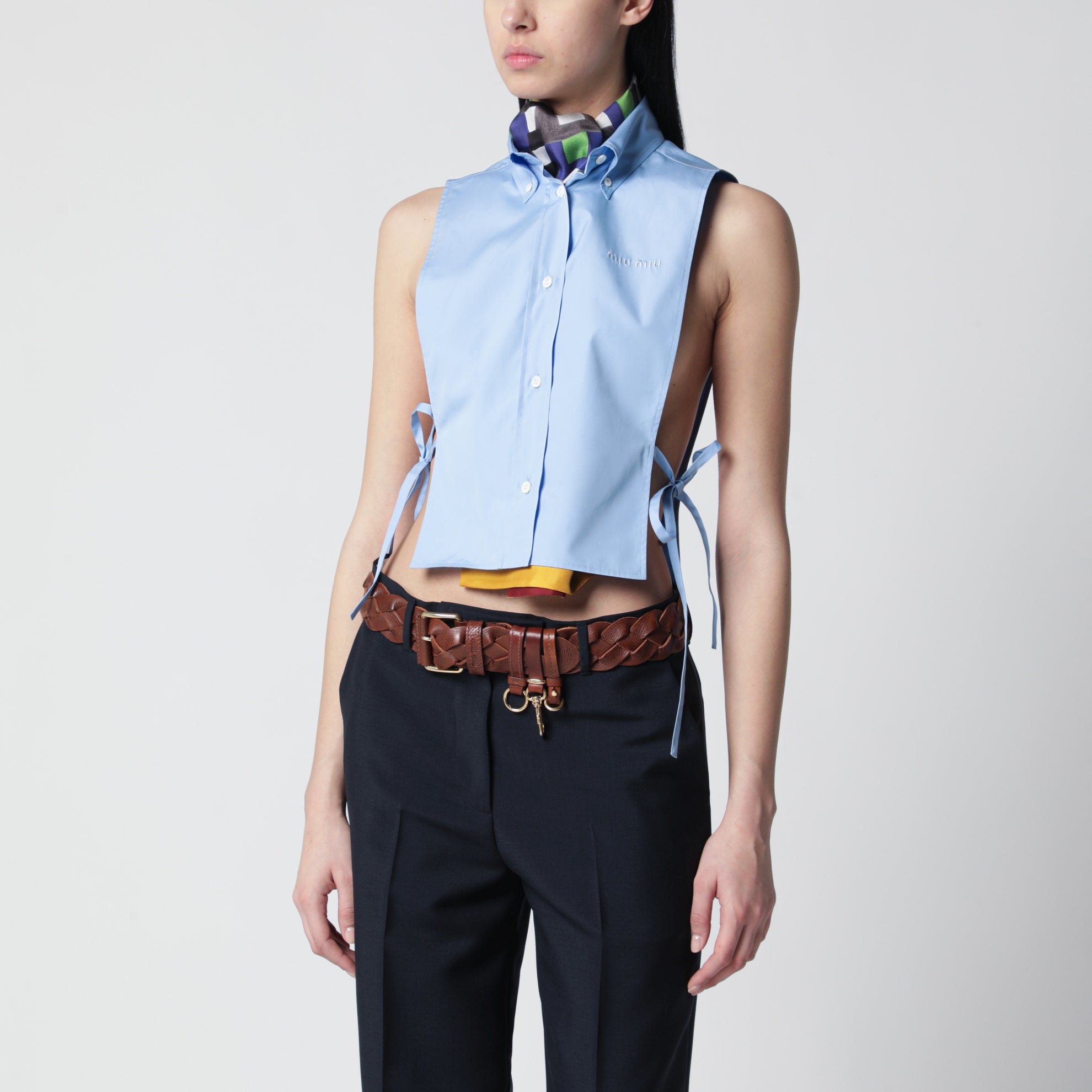 Light blue poplin shirt