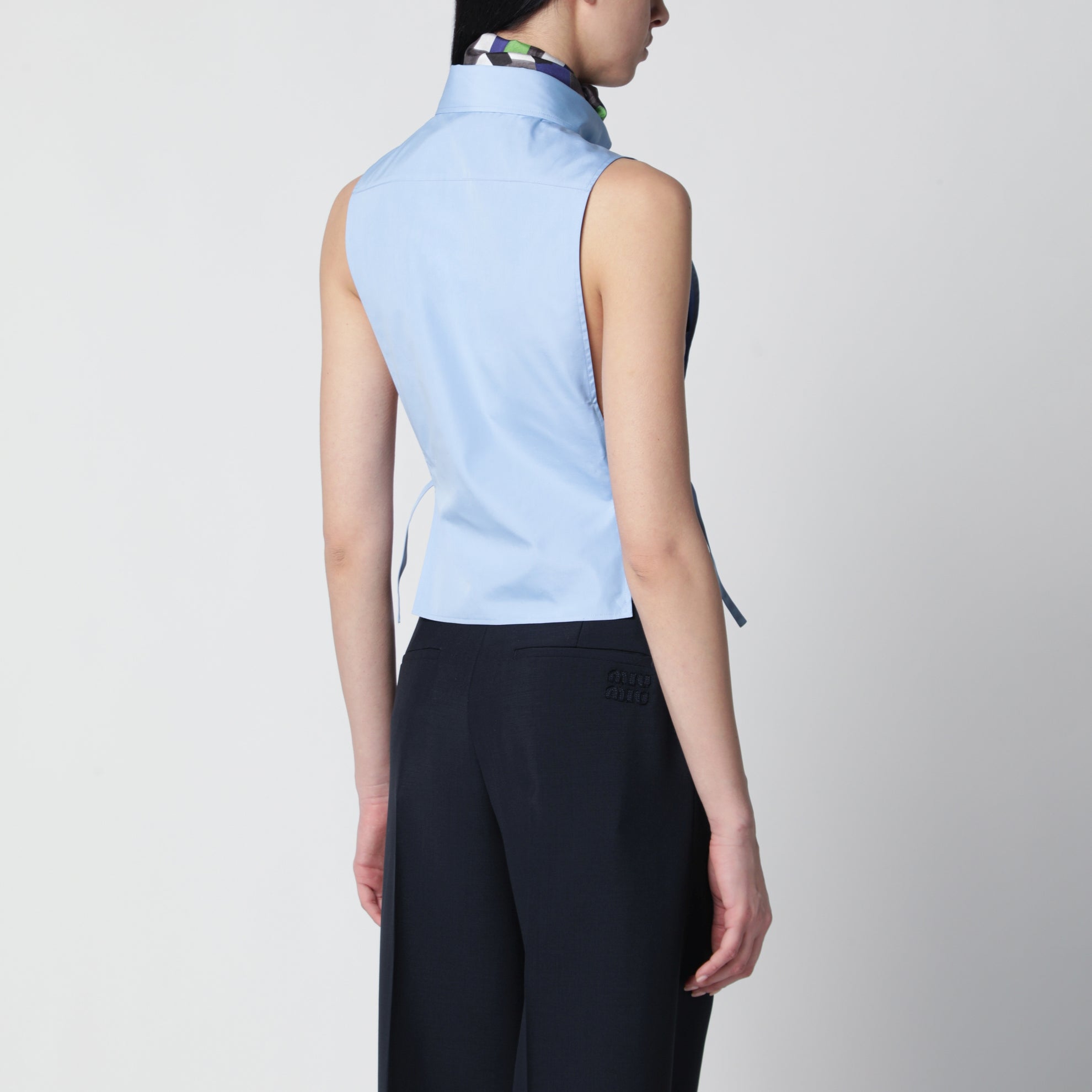 Light blue poplin shirt
