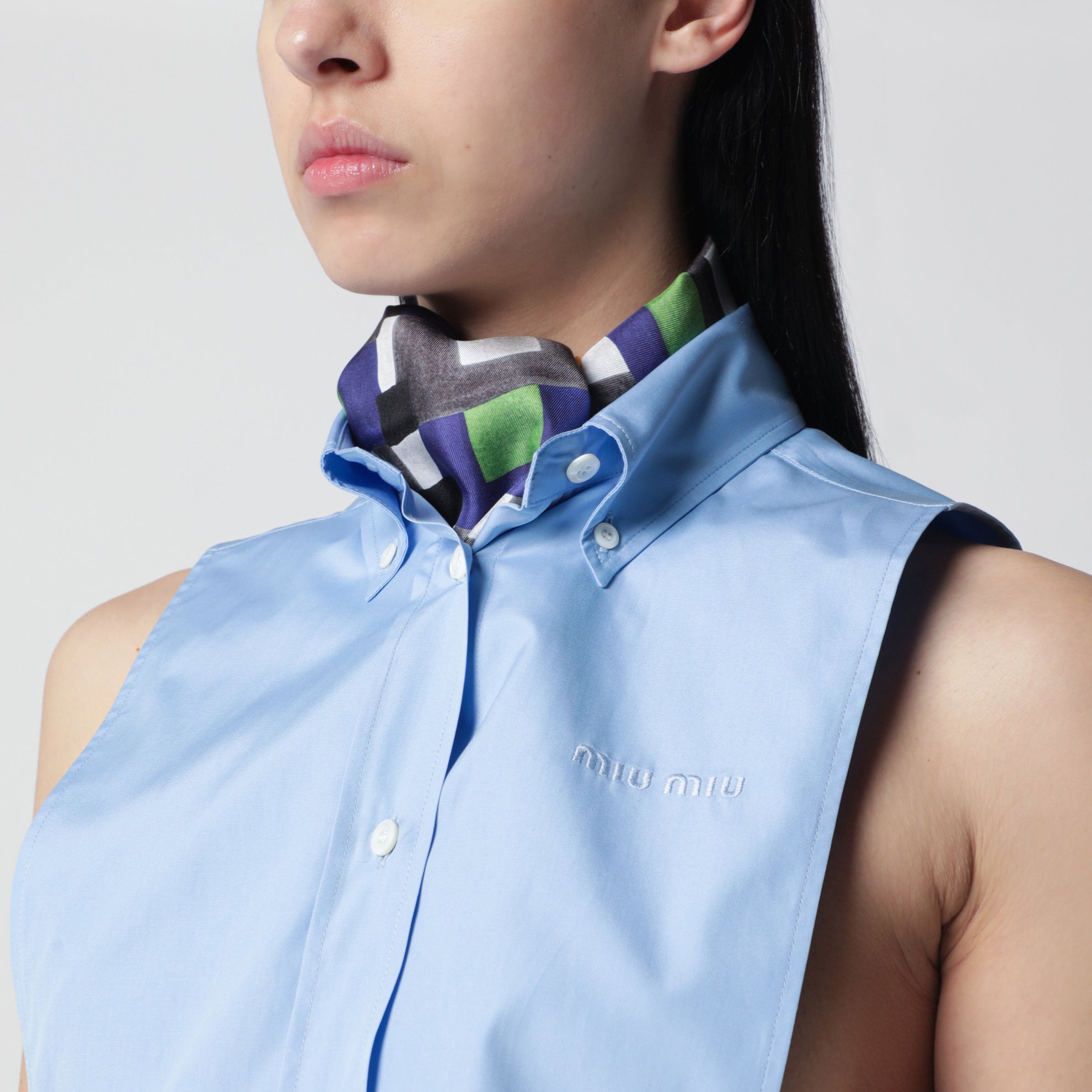 Light blue poplin shirt