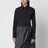 Camicia nera in popeline stretch