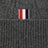 Berretto a coste in cashmere grigio