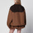 Oversized Vichy check blouson in caramel