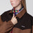 Oversized Vichy check blouson in caramel