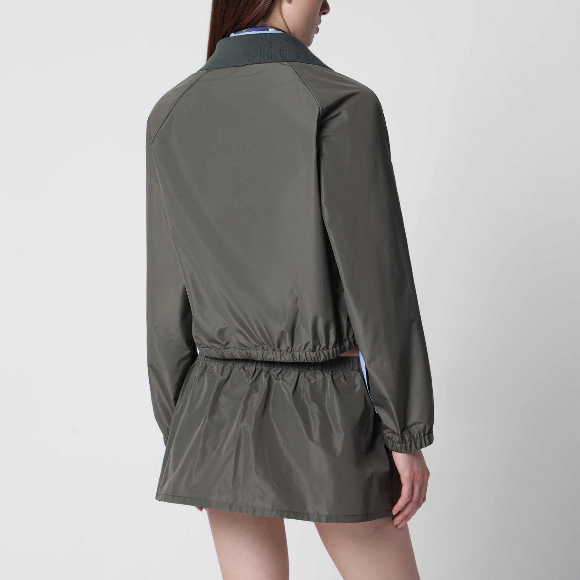 Water-repellent Tela Tec blouson in Forest green