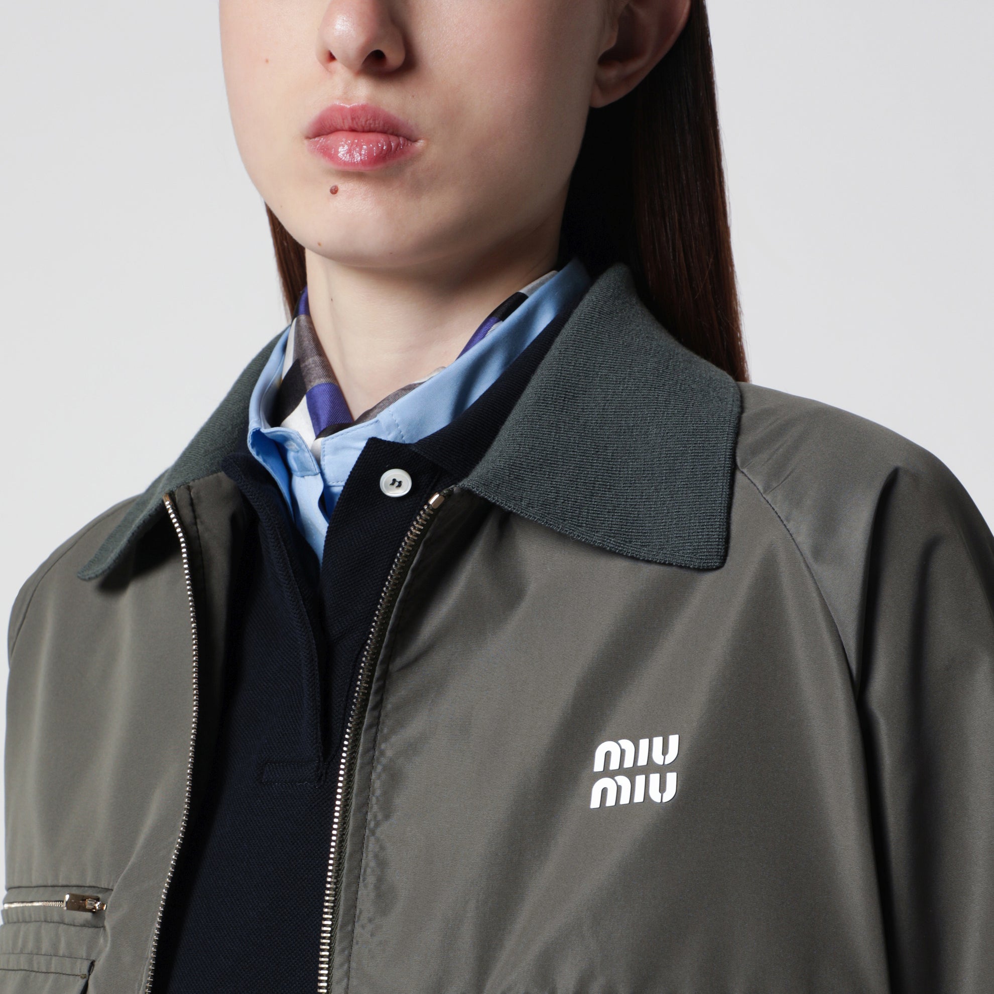 Water-repellent Tela Tec blouson in Forest green