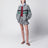 Oversize-Blouson aus Tech-Seide in Graphit