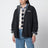 Blouson nero in pongé e pile