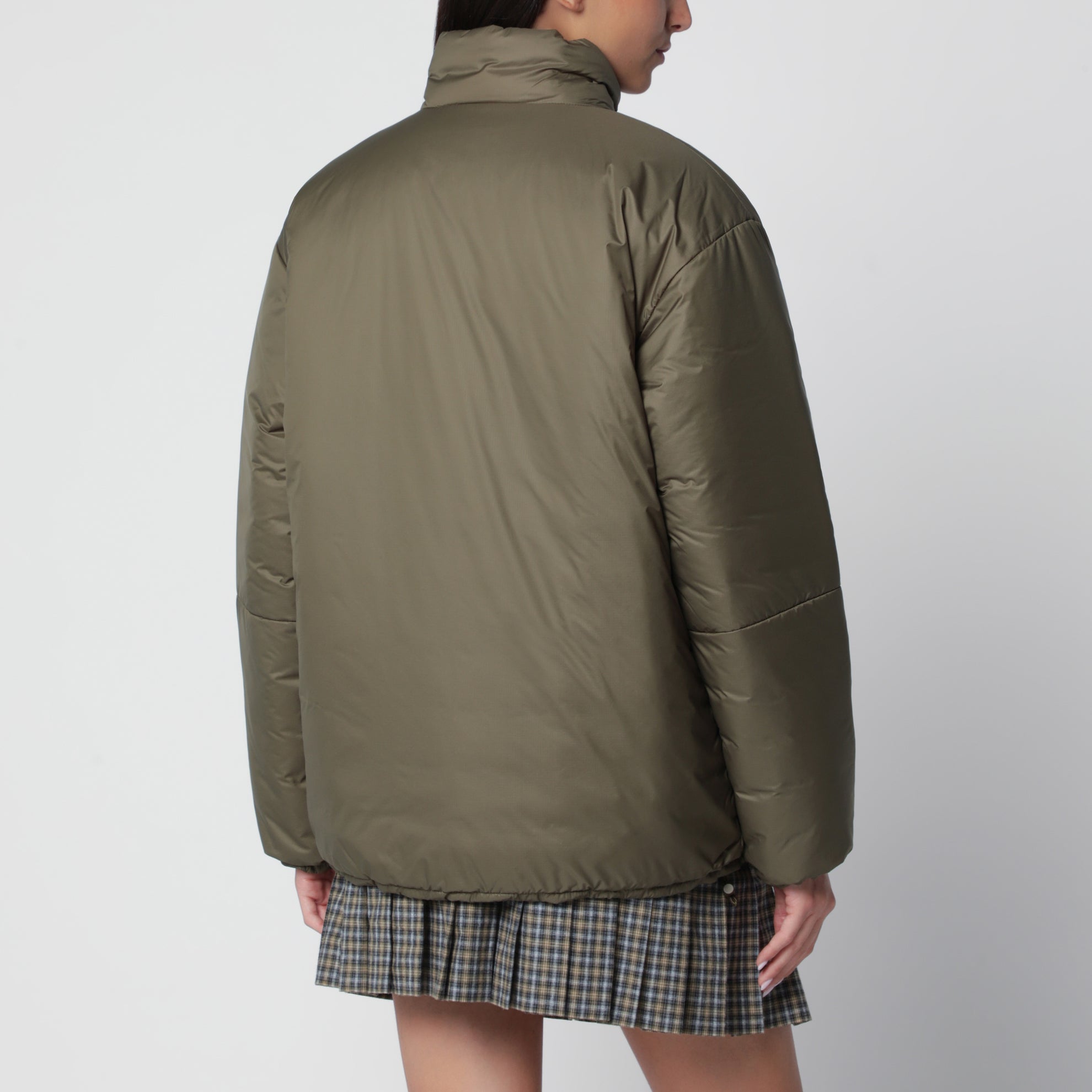 Piumino medio militare in ripstop