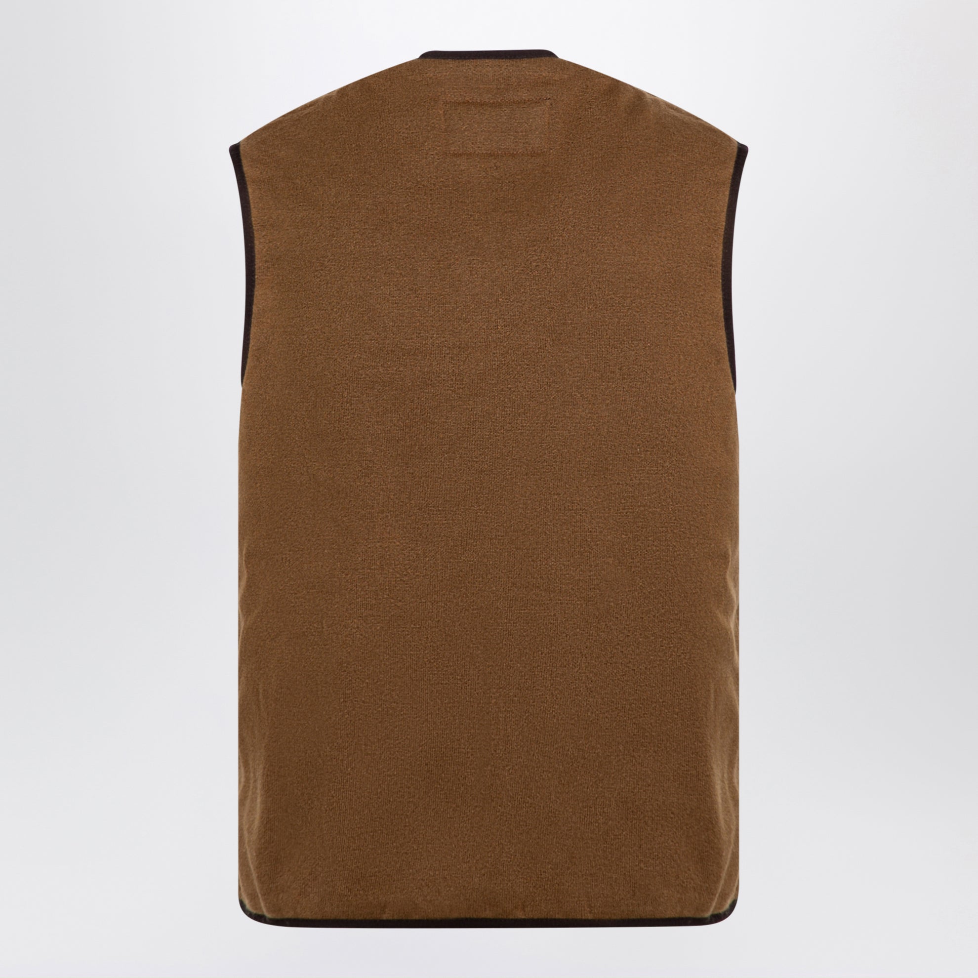 Gilet zippé en polaire marron
