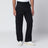 Black cotton cargo trousers