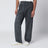 Washed-effect black cotton trousers