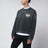 Washed-effect black cotton sweatshirt