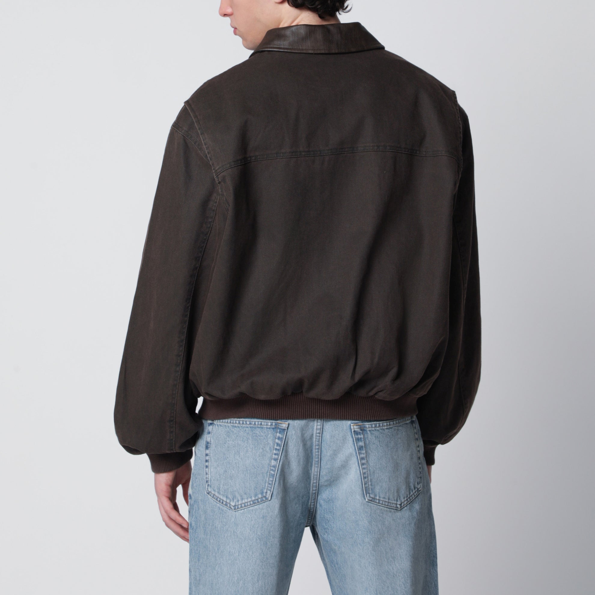 Roscoe bomber jacket in whisky-colored canvas