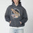 Grey hoodie with logo print