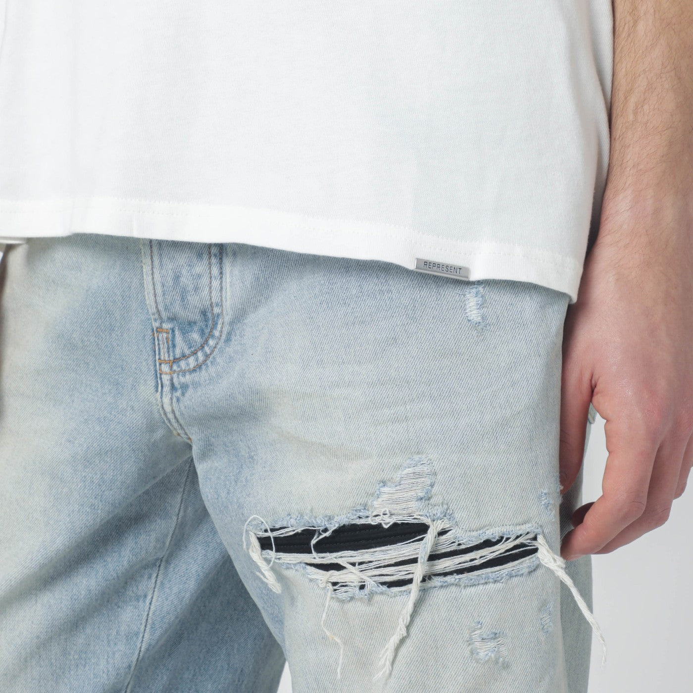 Weißes Sweatshirt mit Logoprint