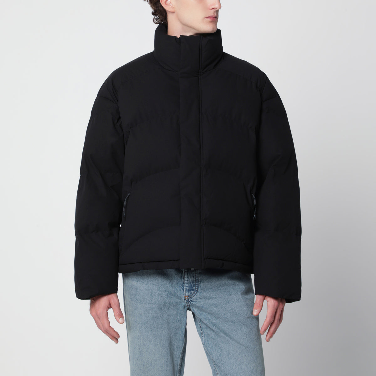 Riot Puffer Black Nylon Padded Jacket