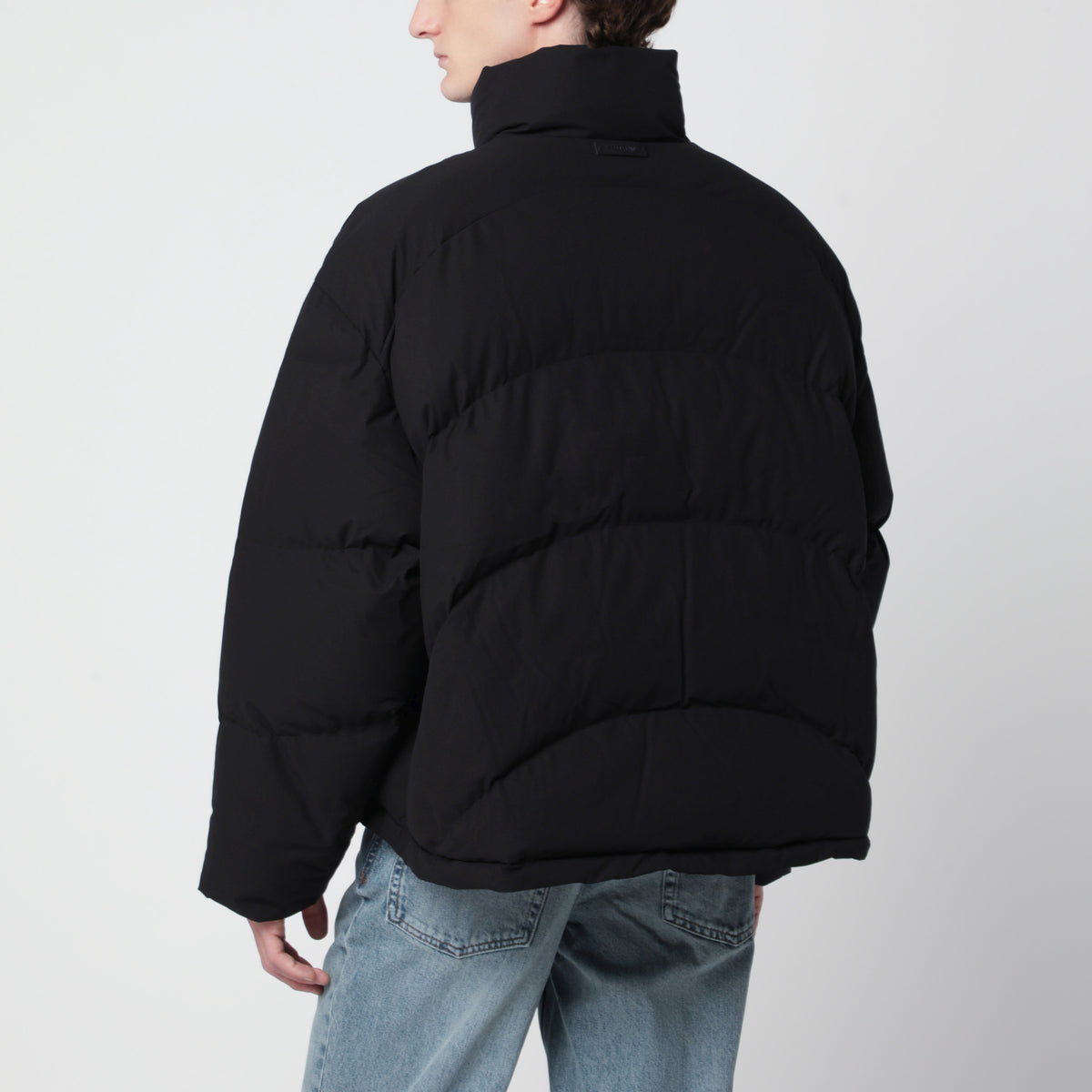 Riot Puffer Black Nylon Padded Jacket
