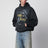 Sweat-shirt noir délavé avec imprimé logo Eagle
