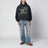 Sweat-shirt noir délavé avec imprimé logo Eagle