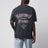 T-shirt en coton effet usé noir délavé