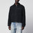 Long-sleeve zip-up cotton jacket in black