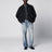 Long-sleeve zip-up cotton jacket in black