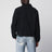 Long-sleeve zip-up cotton jacket in black