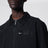 Long-sleeve zip-up cotton jacket in black