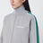 Sweat zippé gris/vert en fil technique