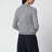 Cardigan grigio in cashmere e seta