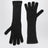 Gants longs en cachemire anthracite