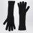 Longs gants noirs en cachemire