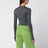 Gray long-sleeve shirt in lurex