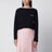 Blue Virgin Wool Sweater with Logo Intarsia