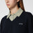 Maglia con colletto in lana e cashmere blu