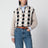 Argyle beige cashmere polo shirt